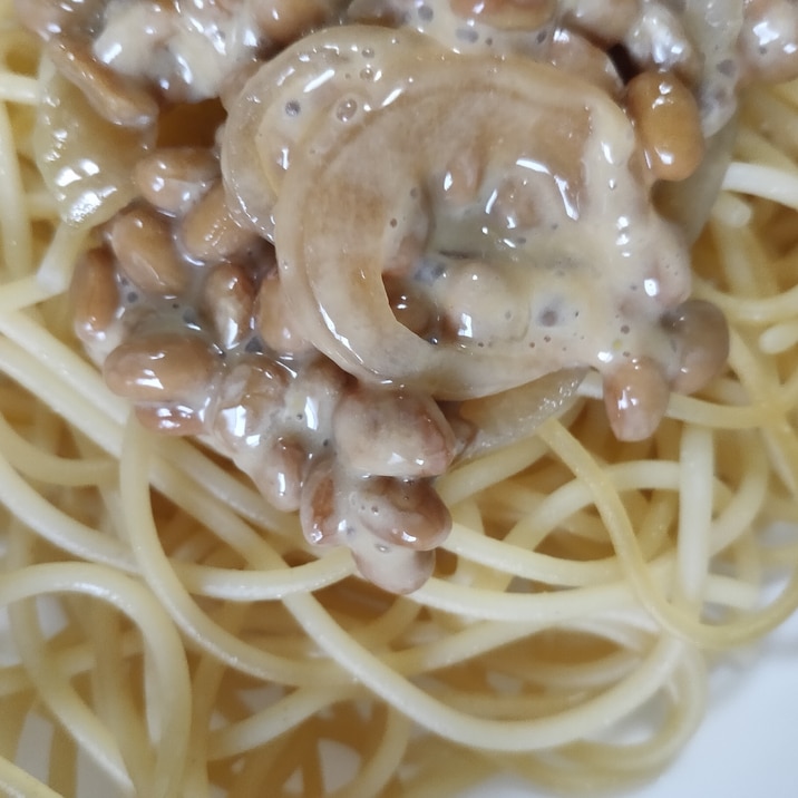 玉ねぎ納豆パスタ